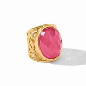 JULIE VOS Ivy Statement Ring Iridescent Raspberry Size 8